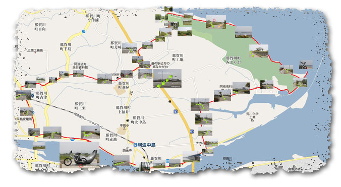 サイクリングIN那賀川地図